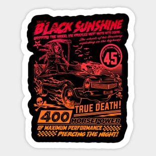 "BLACK SUNSHINE" (RED YELLOW HUE) Sticker